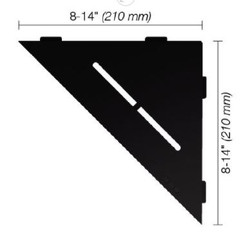 Schluter Shelf-E Triangular Pure Matte Black SES1 D7 MGS